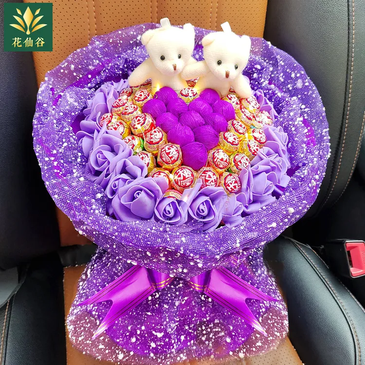 圣诞节创意礼物送女生女友老婆闺蜜女儿生日礼物棒棒糖花束成品