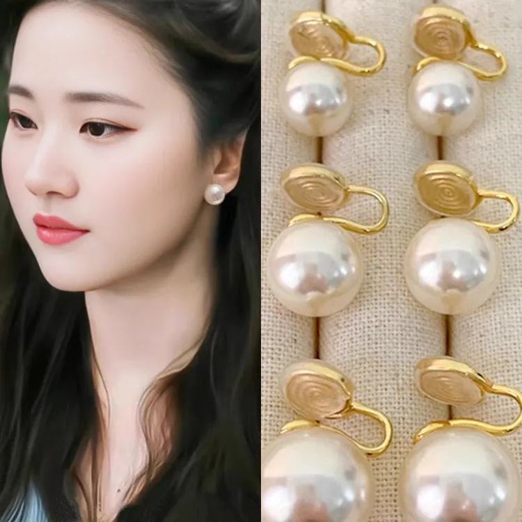 合金耳饰 2024年爆款耳夹耳钉蚊香盘无耳洞爆款气质复古法式饰品