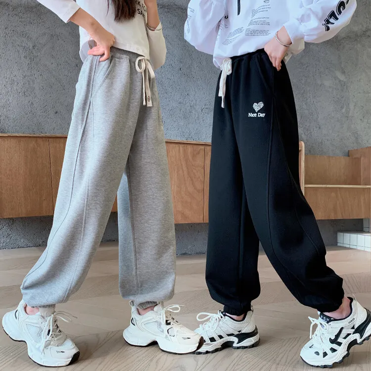 2024新款女童裤子春秋款运动休闲长裤中大童洋气童装