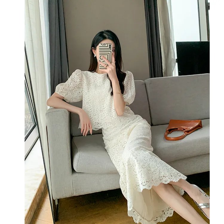 蕾丝套装裙两件套洋气2023新款气质女神御姐范半身裙套装夏季显瘦