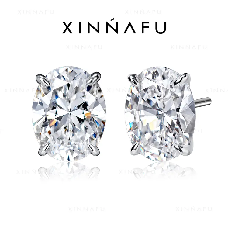 925银合成锆石耳饰 “莫斯星河”单颗2卡轻奢鸽子蛋耳钉