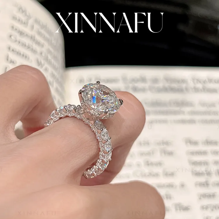 925银合成锆石戒指 5卡"华尔兹”轻奢时尚戒指