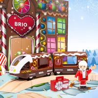 Brio圣诞蒸汽火车套装特别版木质轨道拼装积木益智玩具男女孩礼物