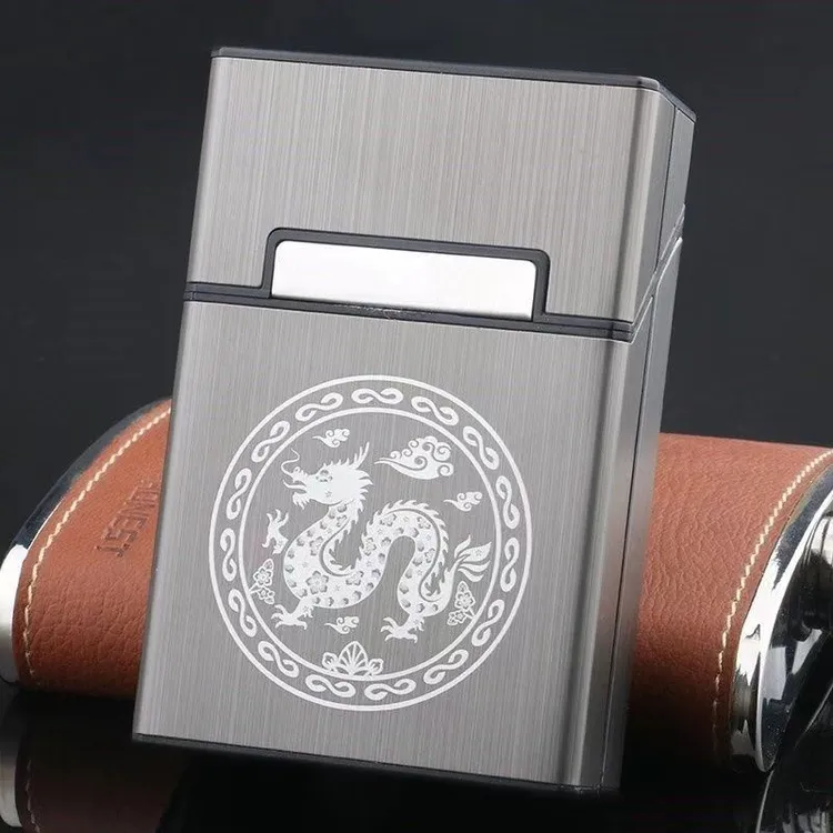 高级金属抗压防潮铝合金磁扣款翻盖男士香於软包高档整盒外壳塑料