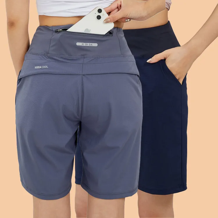 2025新款冰丝速干五分裤女夏季薄款跑步休闲健身运动短裤高腰中裤