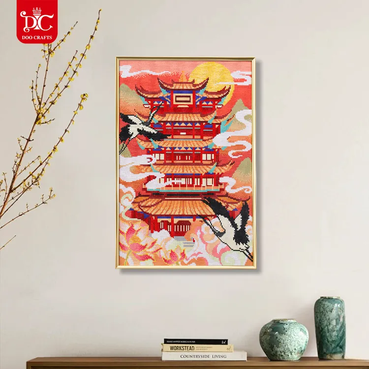 【四大名楼】中国古风传统文化建筑名楼钻石画装饰玄关客厅