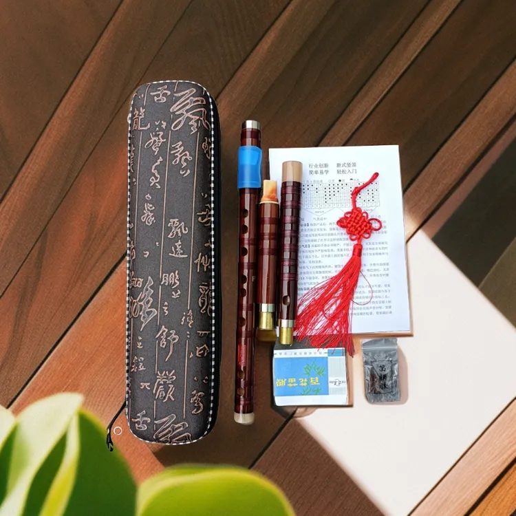 新式六孔横竖都能吹的双笛头两用款乐器可拆卸带笛盒竖笛6孔