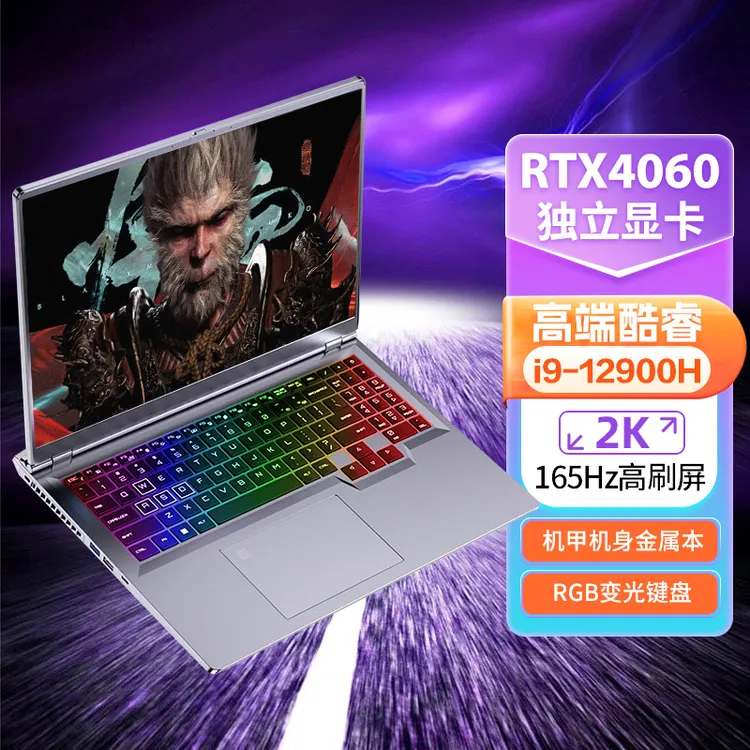 酷睿i9+RTX4060独立显卡Ai笔记本电脑轻薄电竞直播商务学生游戏本