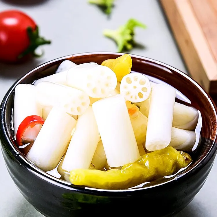 泡椒藕带湖北特产洪湖酸辣泡藕尖新鲜莲藕节开袋即食商用*袋