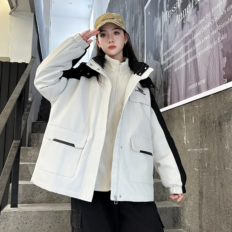 女童外套秋冬款2024新款三合一可拆卸冲锋衣学生大童冬装加绒衣服