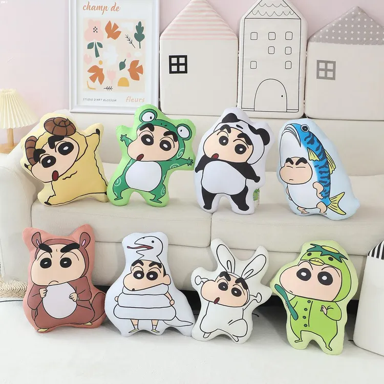 可爱卡通蜡笔小新抱枕办公室午睡枕靠垫沙发靠枕儿童生日礼物女生