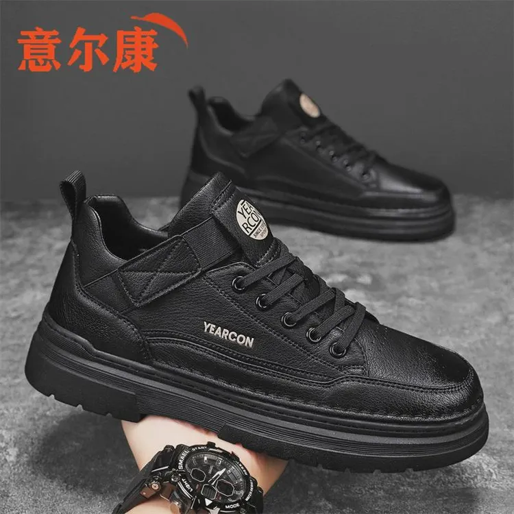 意尔康正品男鞋春秋冬款2025新款高级感低帮休闲皮鞋男款商务单鞋