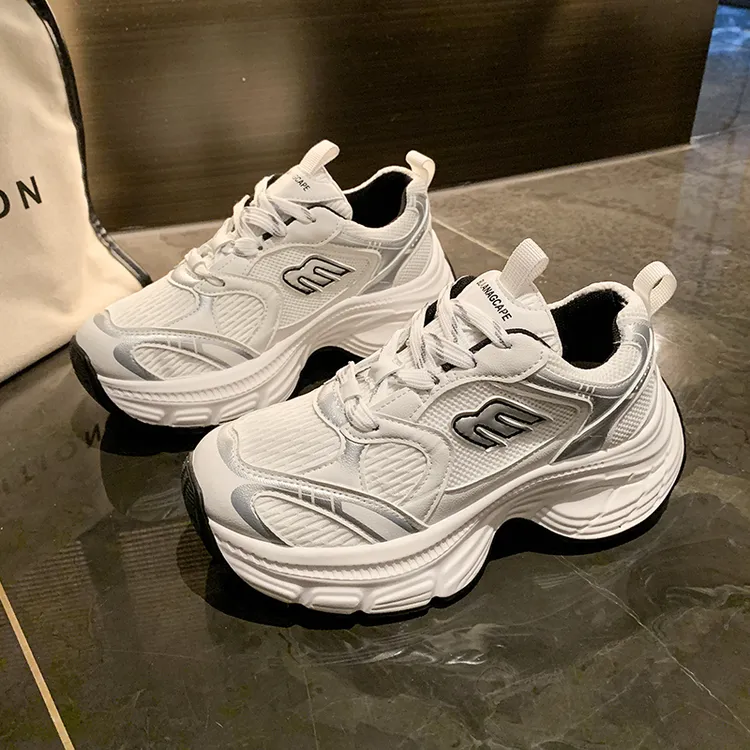 2024巴黎春季新款10XL网红老爹鞋女百搭透气厚底增高休闲运动鞋子