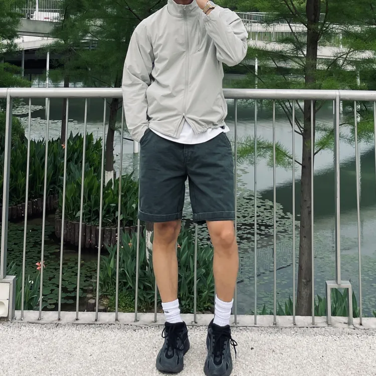 GTAL夏季美式伐木短裤12盎司做旧水洗帆布复古工装休闲裤vintage