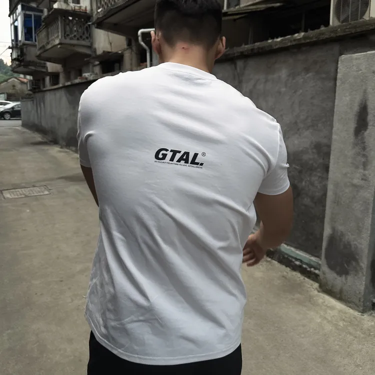 GTAL美式印花短袖夏季多印花速干凉感上衣圆领印花百搭运动T恤