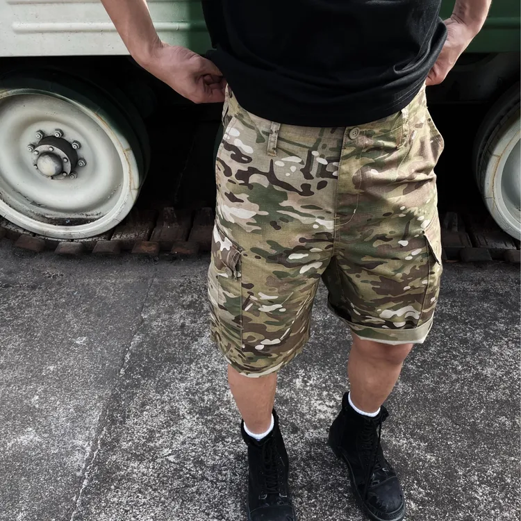 GTAL美式迷彩短裤复古大口袋工装裤夏季百搭五分裤宽松休闲中裤