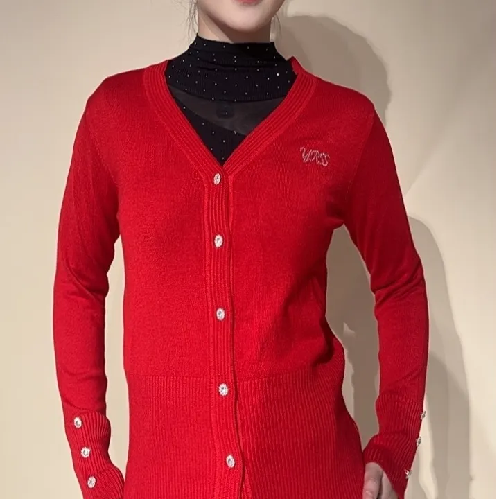 YRSS舞服♥新款开衫抗起球因子气质长袖秋冬毛衣摩登舞服