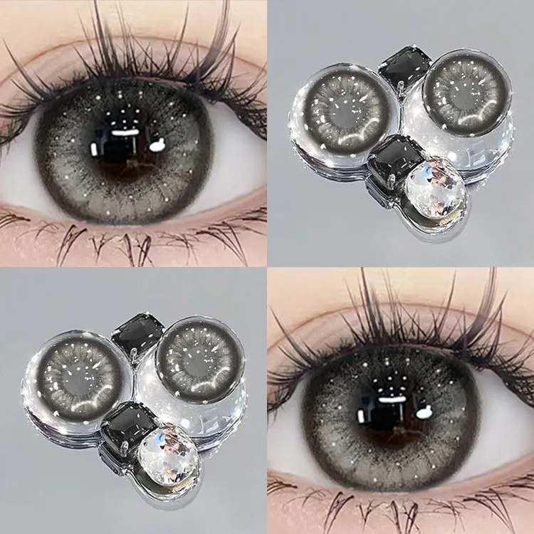 眸可半年抛泰式奶茶美瞳学生大小直径新款隐形眼镜2片装纯欲少女
