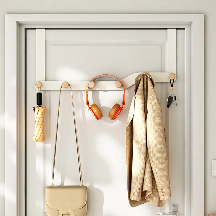 百慕鸟门后挂钩卧室门上衣服包包收纳门口无痕挂衣钩挂衣架免打孔