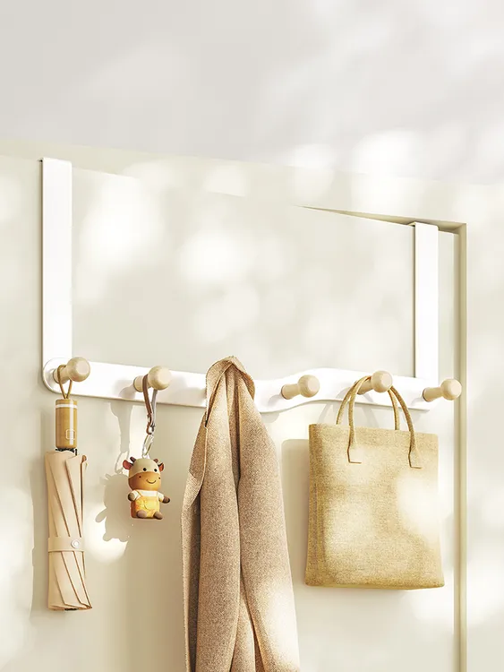 百慕鸟门后挂钩挂衣架免打孔卧室壁挂挂架浴室无痕玄关置物架