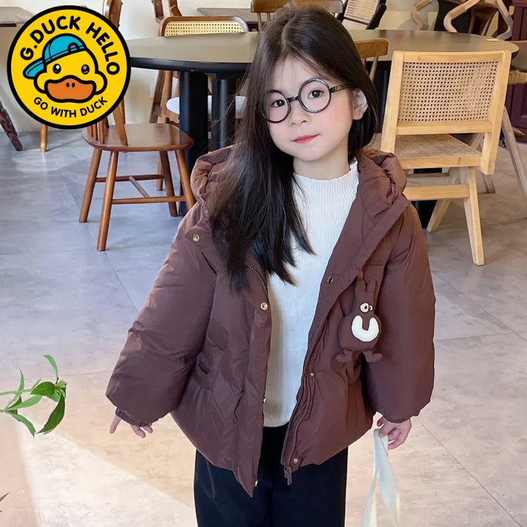儿童羽绒服短款轻羽绒小童幼童女款90白鸭绒洋气宝宝保暖加厚外套