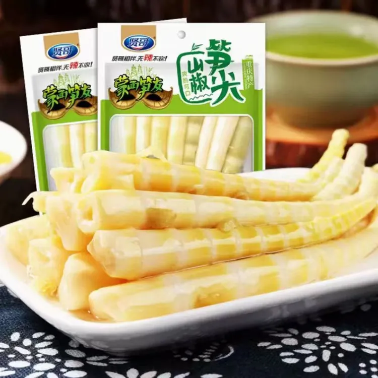 贤哥山椒笋尖笋丝竹笋即食小吃解馋开胃零食70克/袋脆爽