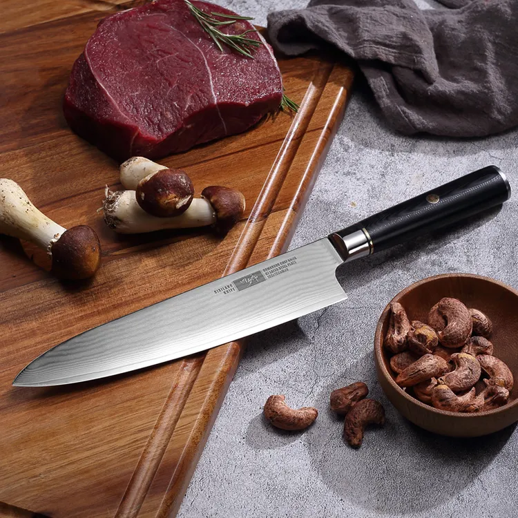 SIXILANG/四夕郎大马士革钢厨师刀西式水果家用菜刀西餐专用厨刀