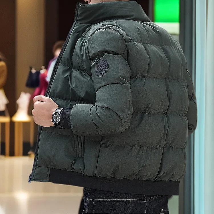 男士棉衣冬季新款休闲运动立领棉服男装加厚保暖防风防寒外套棉袄