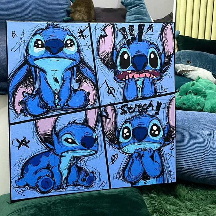 【史迪仔】 卡通零基础diy数字油画手绘涂色丙烯无毒上色