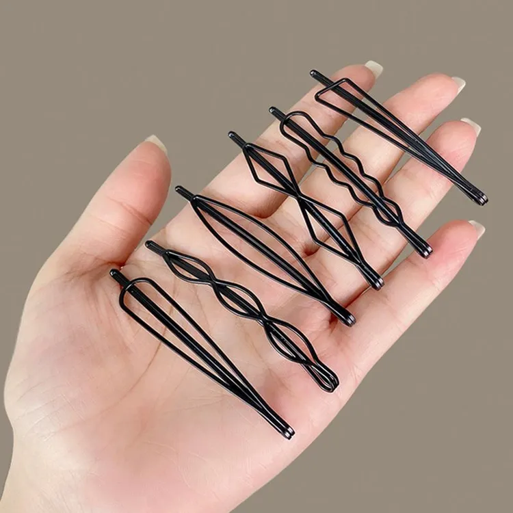 百搭隐形碎发夹子黑色弧形刘海发卡简约无痕气质发夹侧边成人发饰