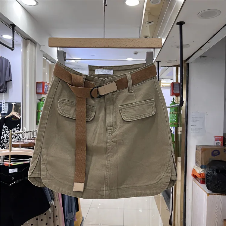 大码女装高腰牛仔半身裙女夏季胖mm休闲百搭防走光a字包臀短裙子