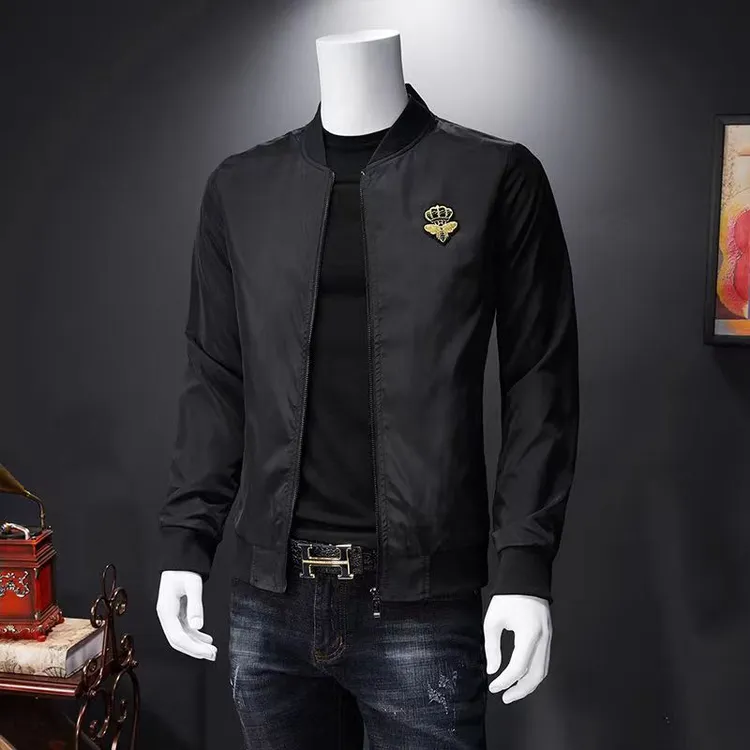 春季最新爆款高档正品男士立领夹克外套韩版修身潮男上衣上档次火