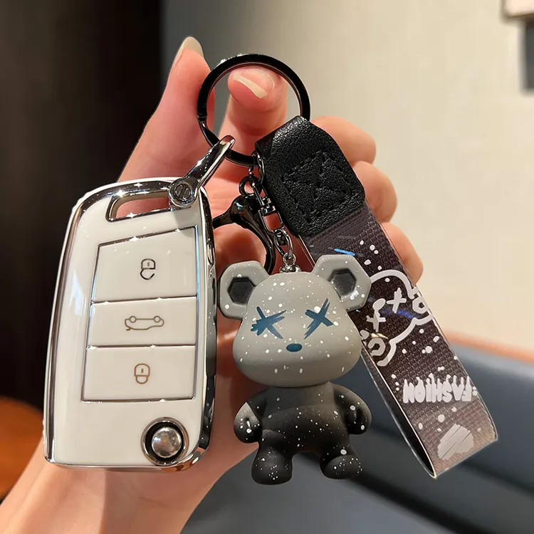 适用17款大众帕萨特330钥匙套 2018款Passat汽车钥匙包卡通可爱女