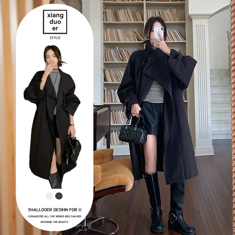 香朵儿网红洋气炸街女装风衣外套2025春秋季新款英伦风小个子大衣