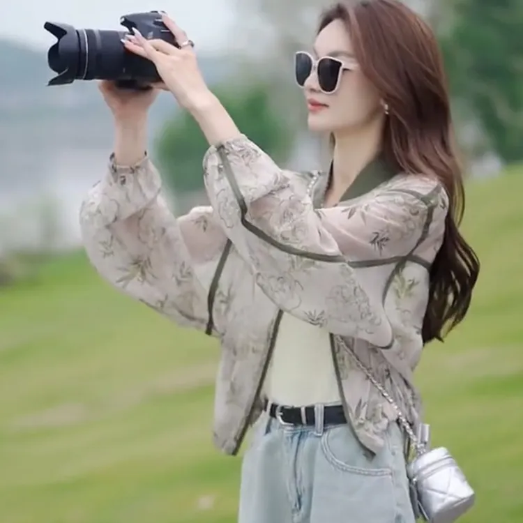 莫奈花园风百搭防晒衣2026夏季新款网红洋气炸街女装长袖轻薄外套