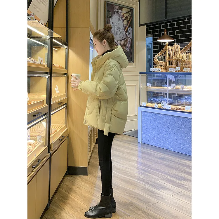 时尚宽松短款棉服女冬季2025新款韩版显瘦小个子加厚保暖连帽外套