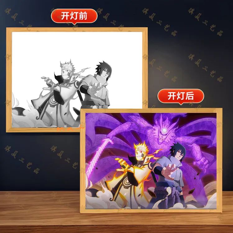 【火影忍者】灯光画二次元动漫装饰摆件发光床头宿舍充电小夜灯礼物