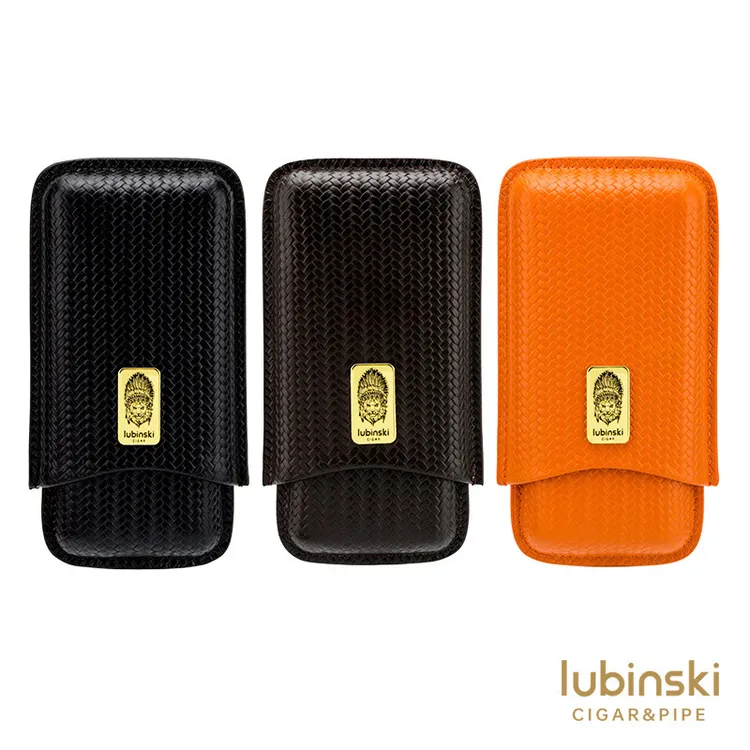 LUBINSKI雪茄皮套3支装牛皮材质便携包时尚个性旅行外出雪茄管筒