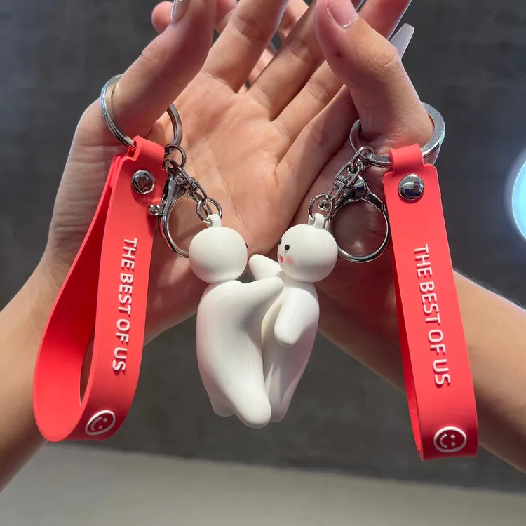 网红爆款磁吸抱抱钥匙扣情侣贴贴礼物送男朋友女朋友情侣款可爱