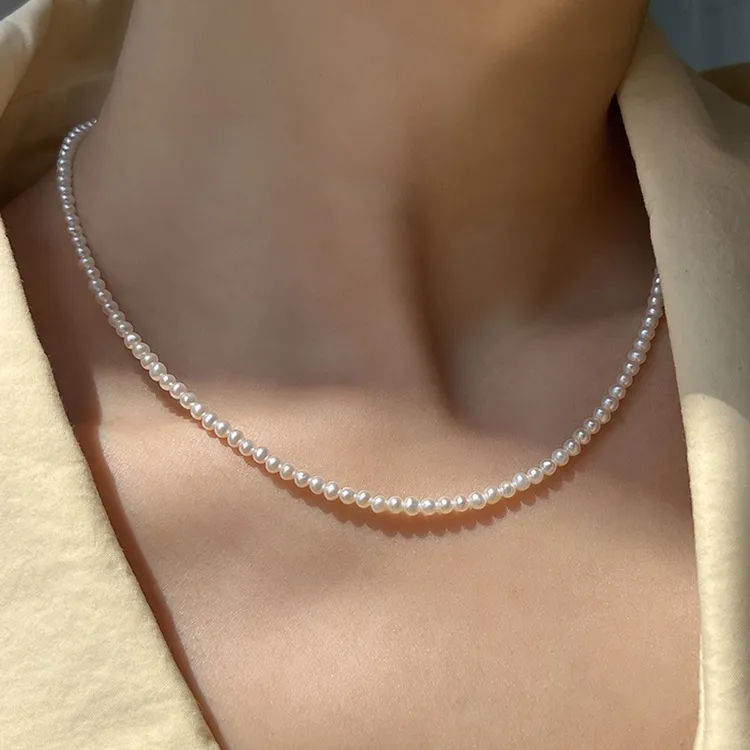 链子925银 贝珠项链fever气质百搭颈链个性高级感锁骨链女