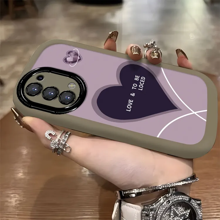 适用于【OPPO】Reno5/K英文爱心高级感网红女款硅胶防摔手机壳