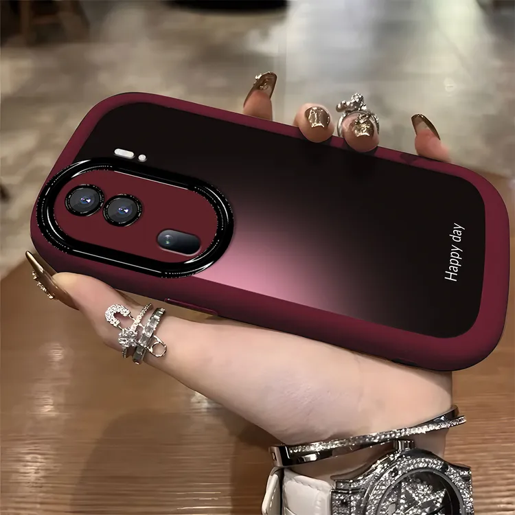 适用于【OPPO】Reno11【5G】简约渐变快乐英文防摔女款手机壳