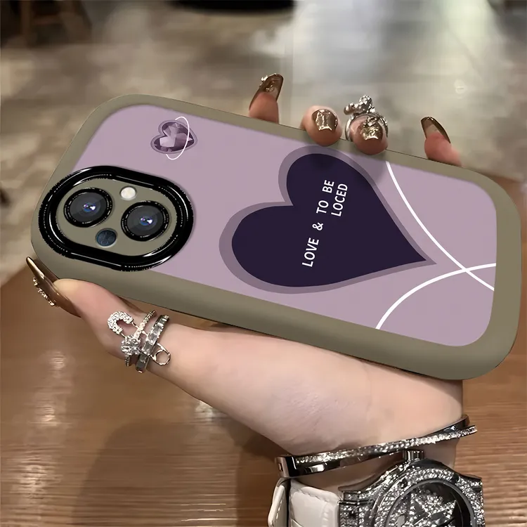 适用于【OPPO】A96英文爱心高级感网红女款硅胶防摔手机壳