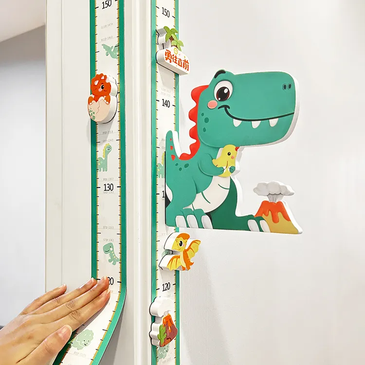 儿童量身高墙贴宝宝精准测量仪磁力墙纸可移除测身高尺整条贴