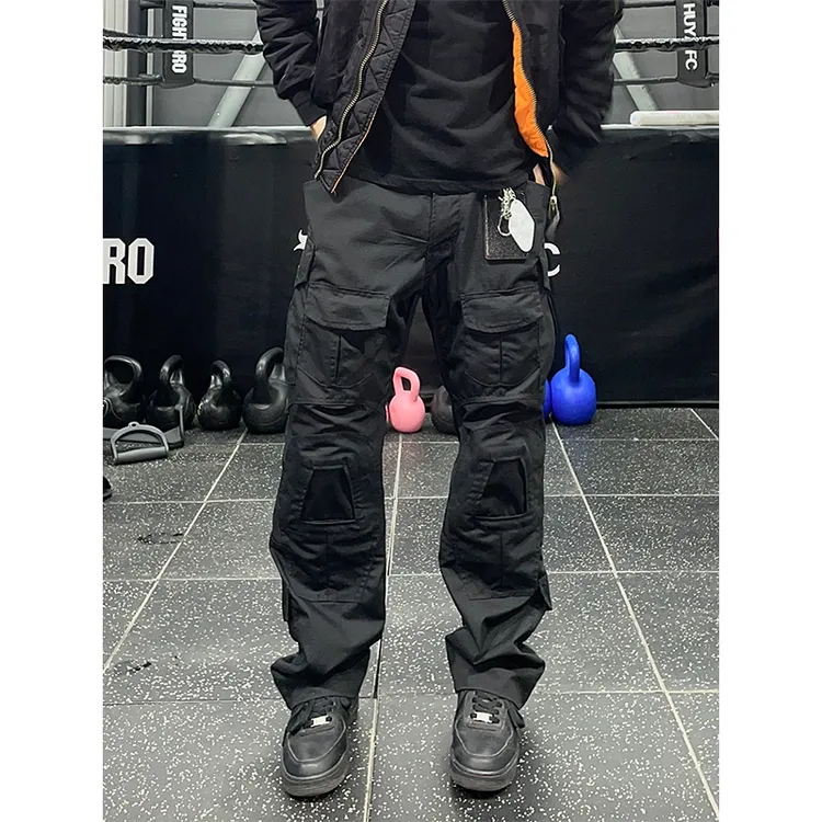 【YX2】户外工装迷彩多口袋弹力战术风工装长裤耐磨防刮防水登山裤