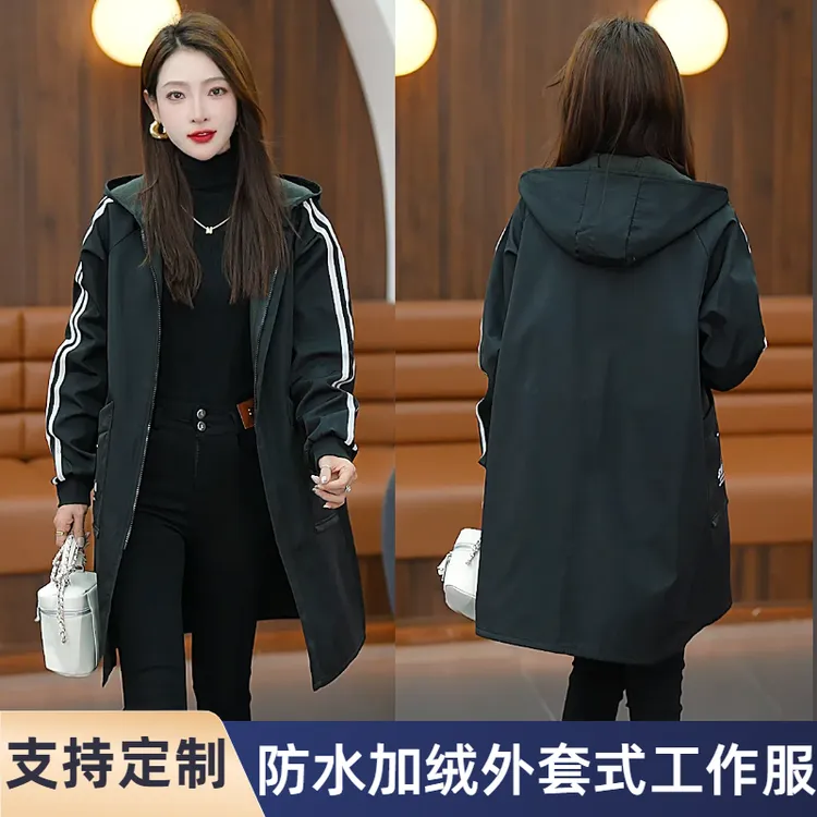 时尚罩衣成人防水加绒外穿耐脏工作服防油厨房围裙加厚男女通用