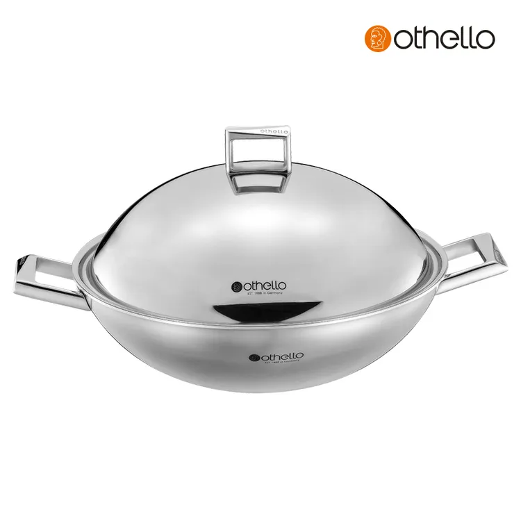OthelloMaster系列不锈钢炒锅36cm3D晶钻炒菜少油烟"多次抛光工艺