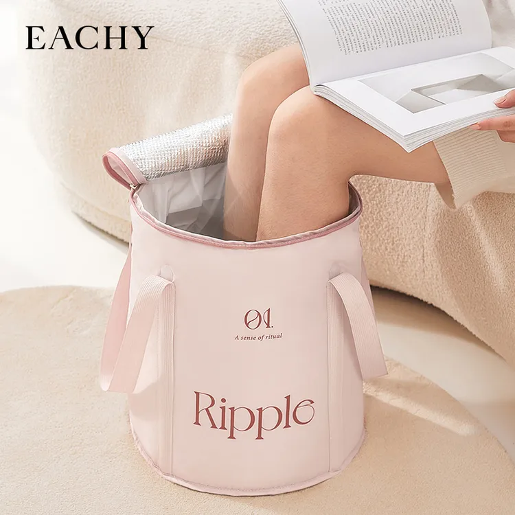 可折叠泡脚桶小腿足浴桶洗脚盆高深便携式家用加深省水保温泡脚袋