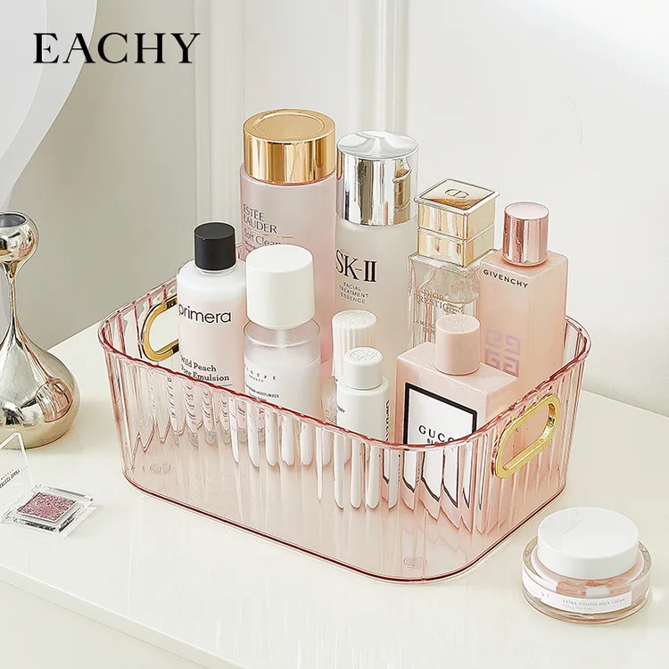 轻奢化妆品收纳盒护肤品收纳筐收纳盒宿舍收纳盒收纳化妆收纳