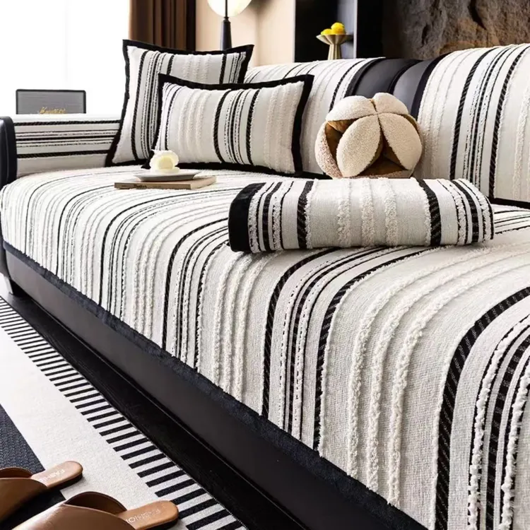 【条纹】沙发垫新款高档沙发坐垫子坐垫防滑专用四季款盖布巾通用款
